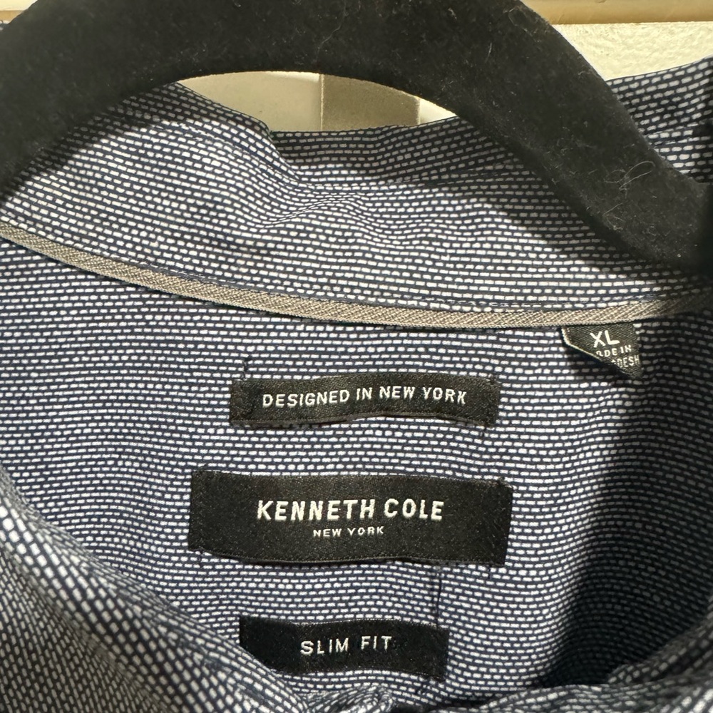 Kenneth Cole Men's Slate Button-Down Shirt - Picture 3 of 3